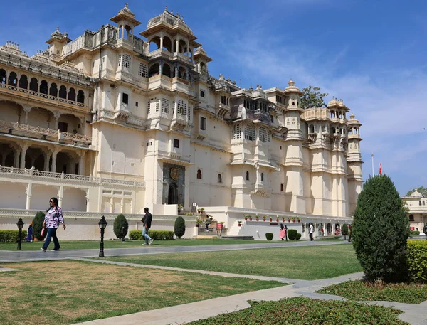 Udaipur Rajasthan India 2023 City Palace Udaipur Palác Komplex Nachází — Stock fotografie