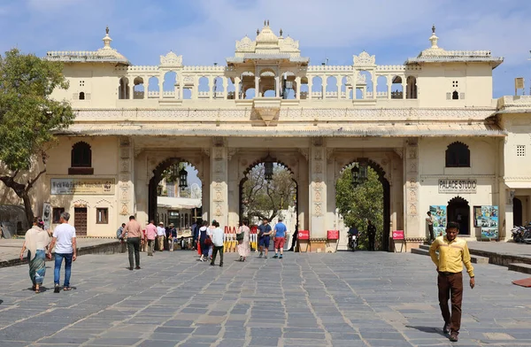Udaipur Rajasthan India 2023 City Palace Udaipur Είναι Ένα Συγκρότημα — Φωτογραφία Αρχείου