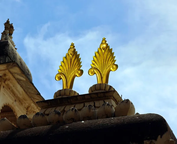 Widok Dolną Część Starej Świątyni Indiach — Zdjęcie stockowe