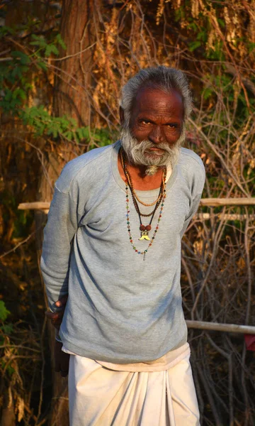 Rural Rajasthan India 2023 Indián Rajasthani Starý Muž Národním Oblečení — Stock fotografie