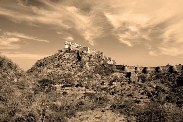 Kukmbhalgarh Rajasthan India 2023 Kumbhal Fort Great Wall India Mewar — Stock Photo, Image