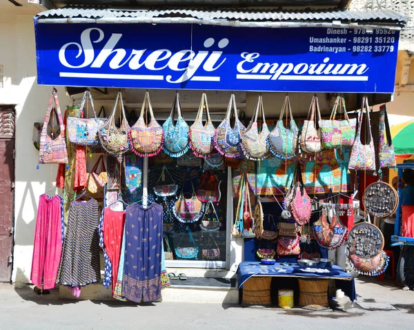 Jodhpur Rajasthan Indien 2023 Bunte Taschen Zum Verkauf Auf Dem — Stockfoto