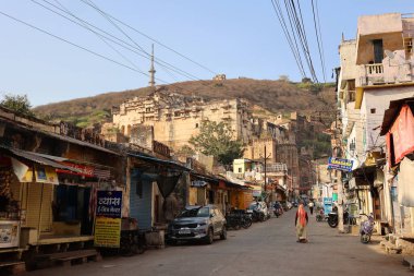 BUNDI RAJASTHAN INDIA - 02 17 2023: Bundi şehir manzarası Güzel manzara, Rajasthan, Hindistan