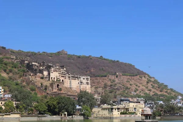 Bundi Rajasthan India 2023 Taragarh Fort Una Gigantesca Arquitectura Ubicada — Foto de Stock