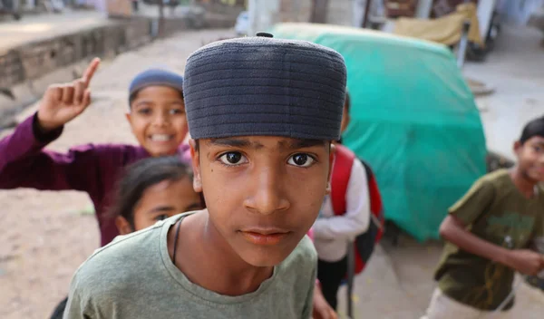 Bundi Rajasthan India 2023 Små Barn Leker Gatan Den Största — Stockfoto