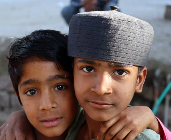 Bundi Rajasthan India 2023 Malé Děti Hrají Ulici Největším Faktorem — Stock fotografie