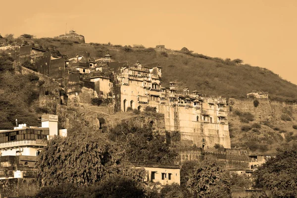 Bundi Rajasthan India 2023 Forte Taragarh Uma Arquitetura Gigantesca Situada — Fotografia de Stock