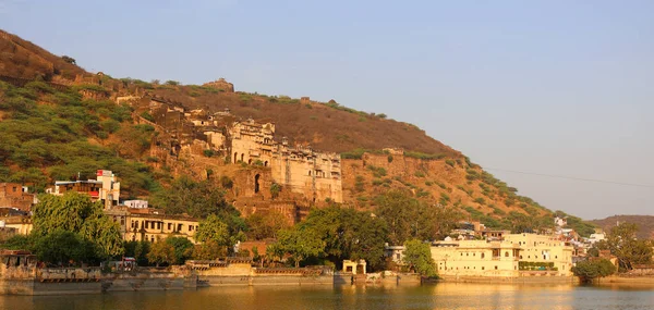 Bundi Rajasthan India 2023 Taragarh Fort Gigantyczna Architektura Położona Dzielnicy — Zdjęcie stockowe