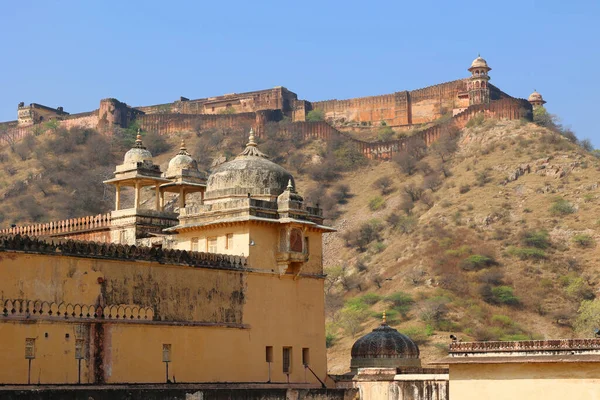 Amer Rajasthan India 2023 Amer Fort或Amber Fort是一座位于印度拉贾斯坦邦Amer的要塞 由Meenas的Chanda王朝的统治者Alan Singh Chanda创建 — 图库照片