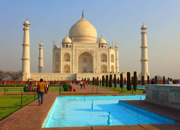 Taj Mahal Uttar Pradesh India 2023 Pohled Taj Mahal Při — Stock fotografie