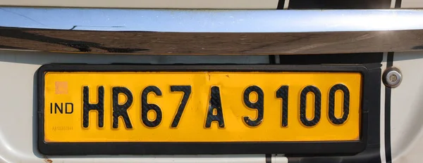 Agra Uttar Pradesh India 2023 哈里亚纳邦地区的车辆牌照或车牌号由各邦的区级地区交通办公室 Rto — 图库照片