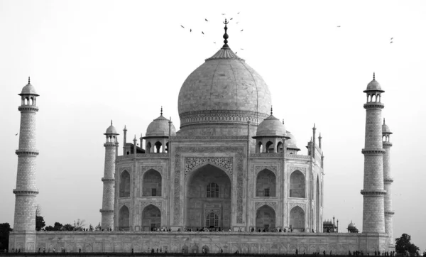 Taj Mahal Uttar Pradesh India 2023 Vue Taj Mahal Coucher — Photo