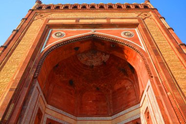 FATEHPUR SIKRI INDIA - 03 01 01 2023: Fatehpur Sikri, Hindistan 'ın Uttar Pradesh ilçesine bağlı bir kasabadır. Fatehpur Sikri 1571 yılında İmparator Akbar tarafından Babür İmparatorluğu 'nun başkenti olarak kuruldu.