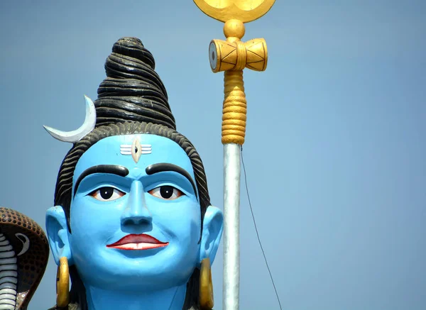 Rajasthan Indien Frontansicht Der Riesigen Statue Von Lord Shiva Shiva — Stockfoto