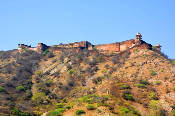 Amber Rajasthan India 2023 Amber Fort是由Meenas Chanda王朝的统治者Alan Singh Chanda创建的 — 图库照片