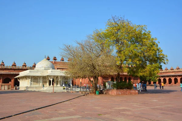 Fatehpur Sikri India 2023 Marble Jama Masjid Mosque Fatehpur Sikri是印度北方邦Agra地区的一个城镇 — 图库照片