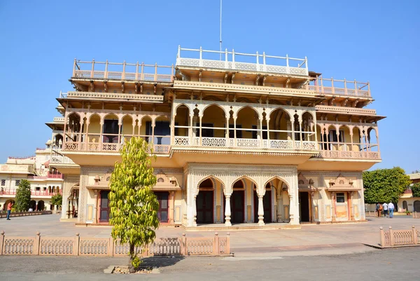 Jaipur India 2023 Jaipur市政厅的细节是由Maharaja Sawai Jai Singh二世与Jaipur市同时建立的 他于1727年从琥珀搬到了Jaipur — 图库照片