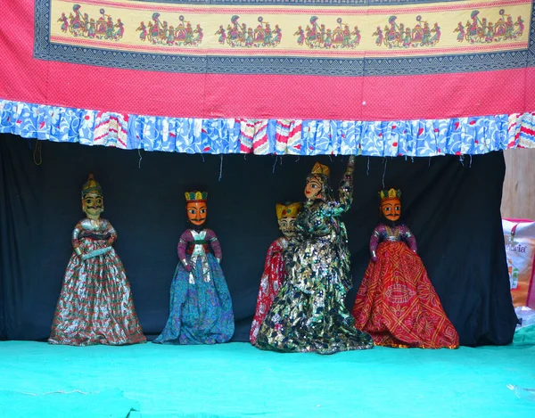 Jaipur Rajasthan India 2023 Espetáculo Tradicional Marionetes Palácio Jaipur Jaipur — Fotografia de Stock