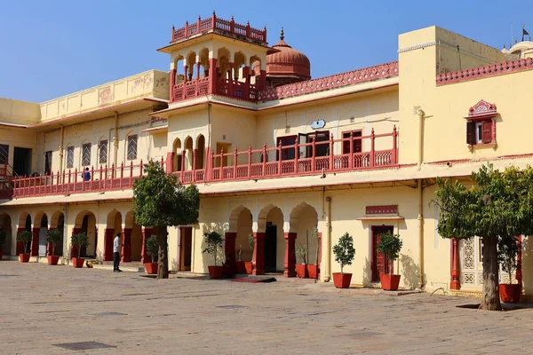Джайпур Ястхан Индия 2023 Вход Городской Дворец Розовом Городе Называется — стоковое фото