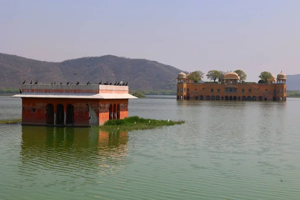 Jaipur India 2023 Jal Mahal Vodní Palác Palác Uprostřed Jezera — Stock fotografie