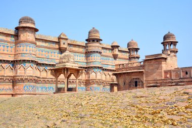 GWALIOR MADHYA PRADESH - 03 01 2023 Gwalior Kalesi yaygın olarak Gwaliiyar Qila olarak bilinir. Kale en azından 10. yüzyıldan beri var.