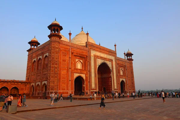 Portão Vermelho Entrada Taj Majal Jaipur Índia — Fotografia de Stock