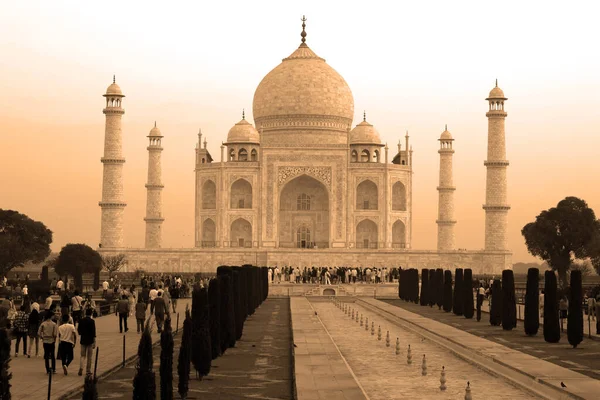 Taj Mahal Uttar Pradesh India 2023 Gün Doğumunda Taj Mahal — Stok fotoğraf