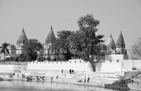 Orccha India 2023 Cenotafi Reali Dei Bundela Rajput Orchha Stanno — Foto Stock
