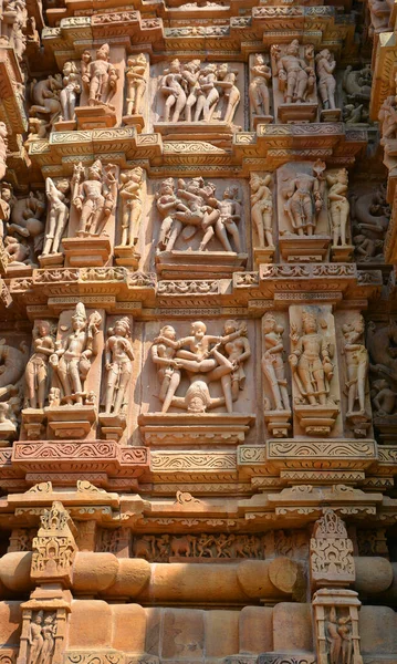 Khajuraho India Madyha Pradesh 2023 Khajuraho Monumentgruppen Grupp Hinduiska Och — Stockfoto