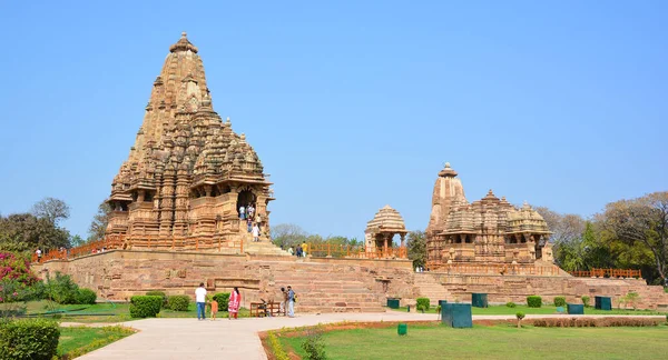 Khajuraho India Madyha Pradesh 2023 Khajuraho Anıtlar Grubu Nagara Tarzı — Stok fotoğraf