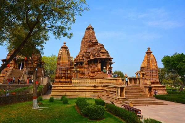 Khajuraho India Madyha Pradesh 2023 Khajuraho Anıtlar Grubu Nagara Tarzı — Stok fotoğraf