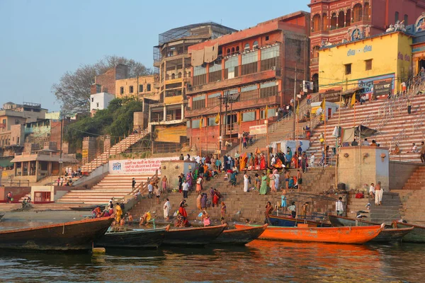 Stock image VARANASI BHOJPUR PURVANCHAL INDIA - 03 05 2023: Varanasi, Banaras or Benares and Kashithat has a central place in the traditions of pilgrimage, death, and mourning in the Hindu world