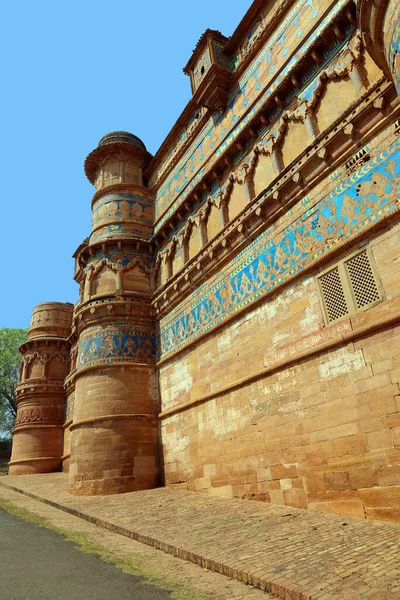 Gwalior Madhya Pradesh 2023 Gwalior Fort 俗称Gwaliiyar Qila 这座城堡至少从10世纪就存在了 — 图库照片