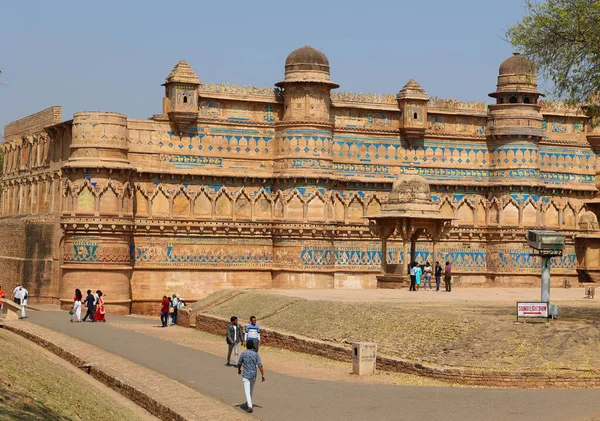 Gwalior Madhya Pradesh 2023 Gwalior Fort Powszechnie Znany Jako Gwaliiyar — Zdjęcie stockowe