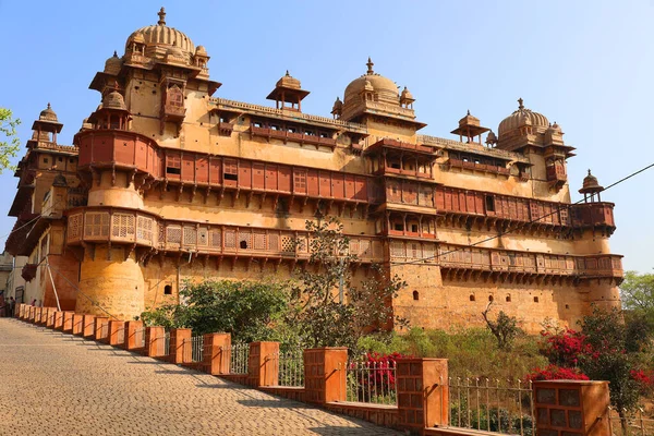 Orccha Madhya Pradesh India 2023 Jehangir Mahal Orchha Fort Complex包括一些可怕的建筑 — 图库照片