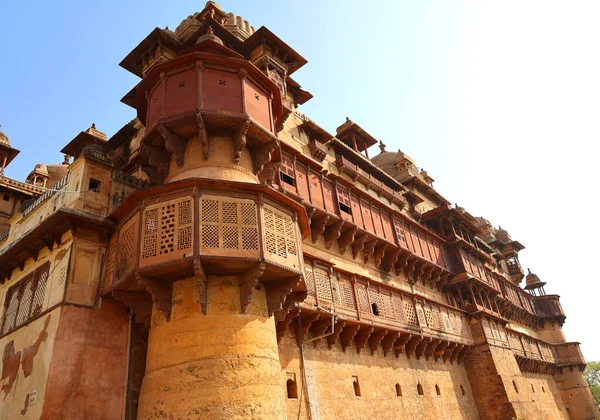 Orccha Madhya Pradesh India 2023 Jehangir Mahal Orchha Fort Complex包括一些可怕的建筑 — 图库照片