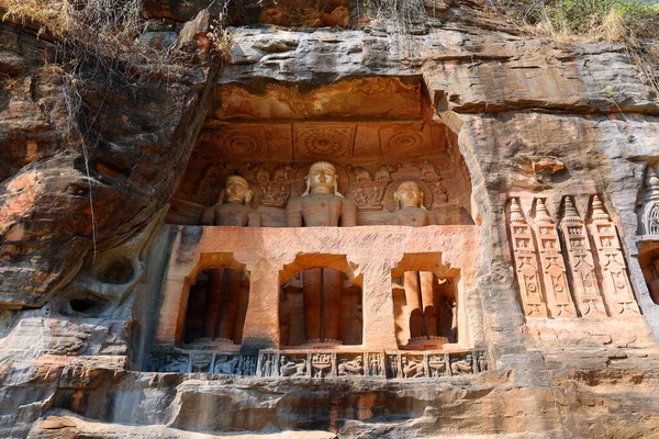 Gwalior India 2023 Gopachal Klippa Jain Monument Eller Gopachal Parvat — Stockfoto