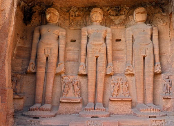 Gwalior India 2023 Gopachal Monuments Rupestres Jaïns Gopachal Parvat Jaina — Photo