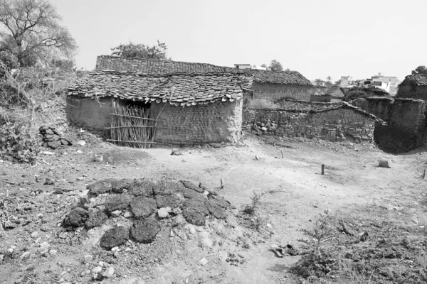 Khajuraho India Madyha Pradesh 2023 Vista Panorámica Casa Pueblo Tradicional —  Fotos de Stock