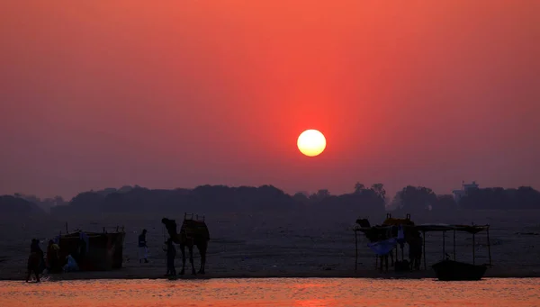 Закат Над Побережьем Индии — стоковое фото