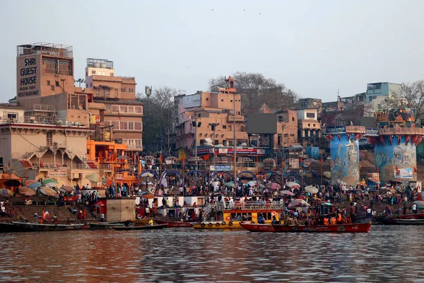 stock image VARANASI BHOJPUR PURVANCHAL INDIA - 03 05 2023: Varanasi, Banaras or Benares and Kashithat has a central place in the traditions of pilgrimage, death, and mourning in the Hindu world