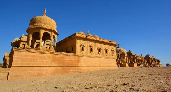 Jaisalmer Rajasthan India 2023 Vyas Chhatri Cenotaphs Burada Jaisalmer Muhteşem — Stok fotoğraf