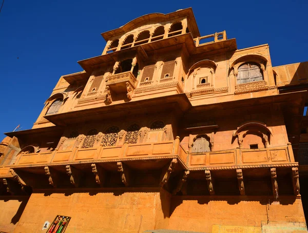 Aisalmer Rajasthan India 2023 Haveli Dentro Forte Jaisalmer Sonar Quila — Fotografia de Stock