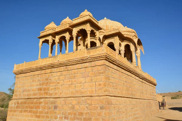 Jaisalmer Rajasthan India 2023 Cenotafy Vyas Chhatri Najbardziej Bajeczne Budowle — Zdjęcie stockowe