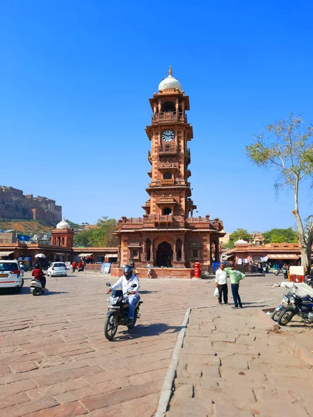 Jodhpur Rajasthan India 2023 Ghanta Ghar Aka Klokkentoren Een Populaire — Stockfoto