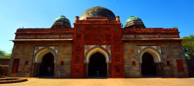 DELHI INDIA - 02 11 2023: Humayun 'un mezarı Delhi' deki Babür İmparatoru Humayun 'un mezarıdır. 