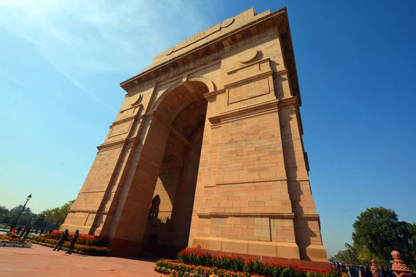 stock image DELHI INDIA - 11 02 2023: India Gate or All India War Memorial) is a war memorial located near the Kartavya path on the eastern edge of the 