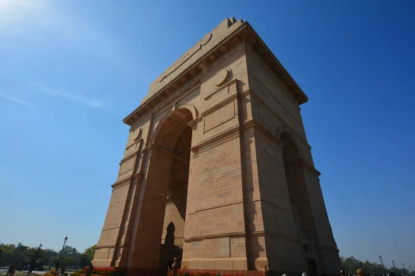 Delhi India 2023 Hindistan Kapısı Veya Tüm Hindistan Savaşı Anıtı — Stok fotoğraf
