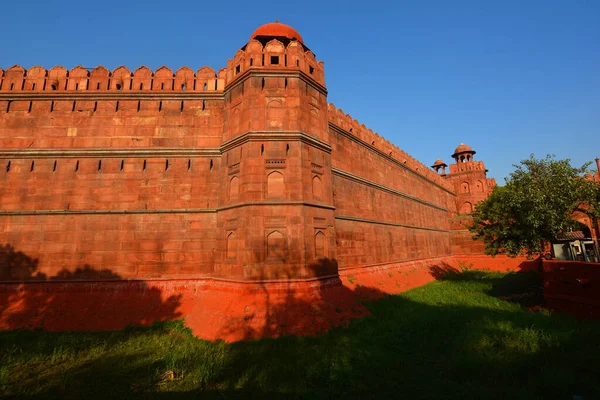 Delhi India 2023 Červená Pevnost Historickou Pevností Staré Čtvrti Dillí — Stock fotografie