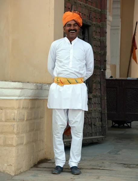 Mandawa Rajasthan India 2023 Rajasthani Man Wearing Traditional Colorful Turban — Stock Photo, Image